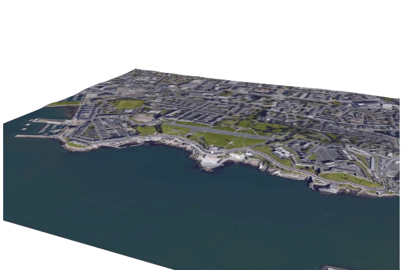 3D site topography used for wind analysis